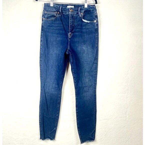 Good American High Waist Raw Edge Jeans 14 - Picture 2 of 5